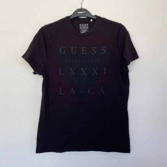 Guess 15th & Alameda Los Angeles Black T Shirt Short Sleeve Crew Neck‎ Size M - Picture 7 of 8